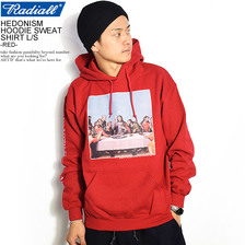 RADIALL HEDONISM - HOODIE SWEATSHIRT L/S -RED- RAD-19AW-CUT021画像
