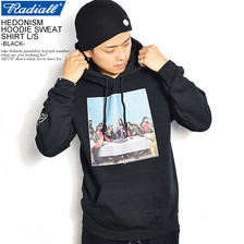 RADIALL HEDONISM - HOODIE SWEATSHIRT L/S -BLACK- RAD-19AW-CUT021画像