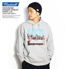 RADIALL HEDONISM - HOODIE SWEATSHIRT L/S -HEATHER GRAY- RAD-19AW-CUT021画像