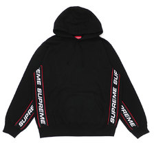 Supreme 19FW Text Rib Hooded Sweatshirt BLACK画像