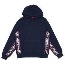 Supreme 19FW Text Rib Hooded Sweatshirt NAVY画像