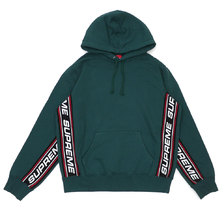 Supreme 19FW Text Rib Hooded Sweatshirt DARK GREEN画像