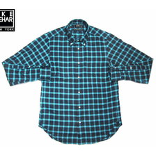 IKE BEHAR MF1501LB FREED0M FIT L/S B.D CHECK FLANNEL SHIRTS navy x blue画像