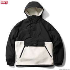 OBEY SPLITS SHERPA ANORAK (BLACK MULTI)画像
