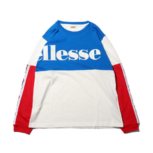 ellesse MIX LOGO LONG SLEEVE TEE HERITAGE BLUE/SNOW WHITE EH19305-BW画像