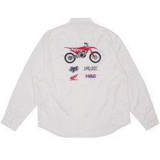 Supreme &times; Honda Fox Racing 19FW Work Shirt OFF WHITE画像