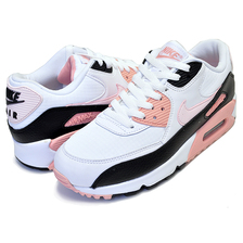 NIKE WMNS AIR MAX 90 white/light soft pink-black 325213-143画像