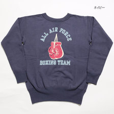 DUBBLE WORKS Lot 82001FRONT GUSSET SET IN SLEEVE SWEAT SHIRTS BOXING TEAM画像
