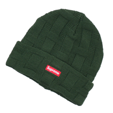 Supreme 19FW Basket Weave Beanie DARK GREEN画像