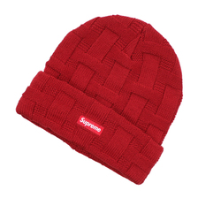 Supreme 19FW Basket Weave Beanie CARDINAL画像