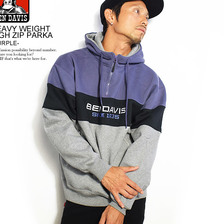 BEN DAVIS HEAVY WEIGHT HIGH ZIP PARKA -PURPLE- C-9780045画像