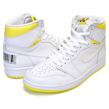 NIKE AIR JORDAN 1 HI OG FIRST CLASS white/black-dynamic yellow 555088-170画像
