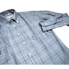 INDIVIDUALIZED SHIRTS L/S STANDARD FIT B.D. GLEN CHECK SHIRTS grey x blue画像