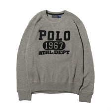 POLO RALPH LAUREN LS CN-LONG SLEEVE-SWEATER GREY画像