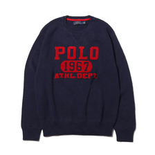 POLO RALPH LAUREN LS CN-LONG SLEEVE-SWEATER NAVY画像