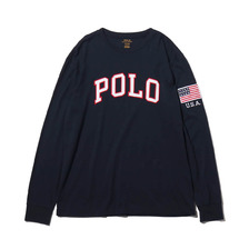 POLO RALPH LAUREN LS TEE M2-LONG SLEEVE-T-SHIRT NAVY画像
