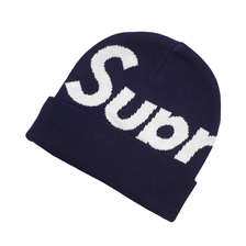 Supreme 19FW Big Logo Beanie NAVY画像