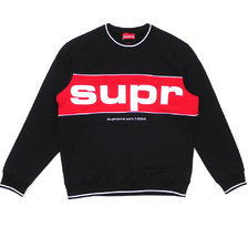 Supreme 19FW Piping Crewneck BLACK画像