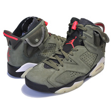 NIKE AIR JORDAN 6 RETRO SP TRAVIS SCOTT medium olive/infrared-black CN1084-200画像