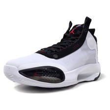 NIKE AIR JORDAN XXXIV PF "BRED" WHITE/UNIVERSITY RED-BLACK/BLANC/NOIR/UNIVERSITE ROUGE BQ3381-100画像