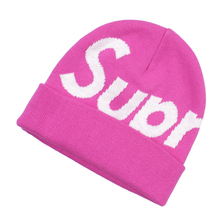 Supreme 19FW Big Logo Beanie MAGENTA画像
