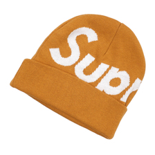 Supreme 19FW Big Logo Beanie DARK GOLD画像