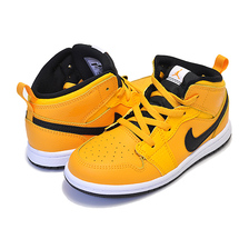 NIKE JORDAN 1 MID (TD) university gold/black-white 640735-700画像
