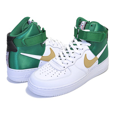 NIKE AIR FORCE 1 HIGH 07 LV8 1 NBA PACK white/clover-club gold-black BQ4591-100画像