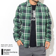 STUSSY Big Wale Cord Zip Up L/S Shirt 1110068画像