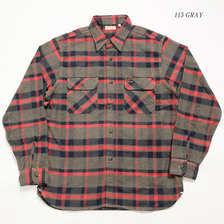 SUGAR CANE FICTION ROMANCE 9oz. "TROY" CHECK MARBLE BUTTON WORK SHIRT SC28284画像