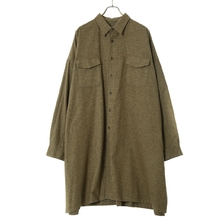 WHOWHAT 5X SHIRT -LONG LENGTH- BROWN CHECK画像