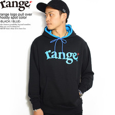 range range logo pull over hoody spot color -BLACK/BLUE- RG19F-SW10画像