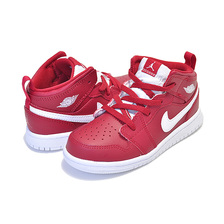 NIKE JORDAN 1 MID BT gym red/white-white 640735-600画像
