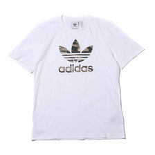 adidas CAMO TREFOIL TEE WHITE GH7805画像