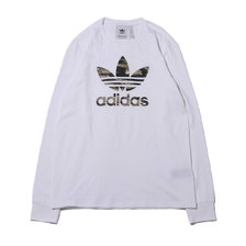 adidas CAMO TREFOIL LS TEE WHITE GH7811画像