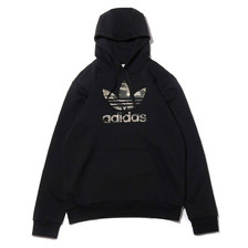 adidas CAMO TREFOIL HOODIE BLACK GH7803画像
