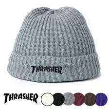 THRASHER MAG LOGO RIB KNIT BEANIE CAP 19THN65画像