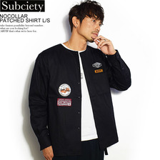 Subciety NOCOLLAR PATCHED SHIRT L/S 105-20176画像