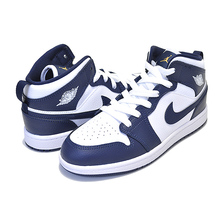 NIKE JORDAN 1 MID (PS) obsidian/obsidian 640734-445画像