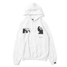 APPLEBUM Photo Print Sweat Parka WHITE画像