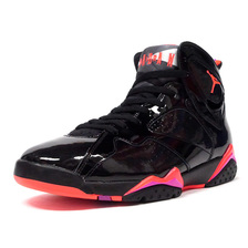 NIKE (WMNS) AIR JORDAN 7 RETRO "BLACK PATENT LEATHER" BLACK/BRIGHT CRIMSON/SMOKE GREY 313358-006画像