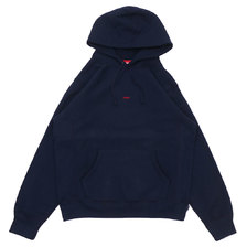 Supreme 19FW Micro Logo Hooded Sweatshirt NAVY画像