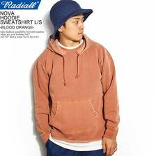 RADIALL NOVA - HOODIE SWEATSHIRT L/S -BLOOD ORANGE- RAD-19AW-CUT001画像