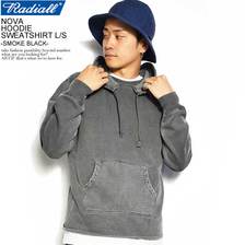 RADIALL NOVA - HOODIE SWEATSHIRT L/S -SMOKE BLACK- RAD-19AW-CUT001画像