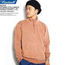 RADIALL NOVA - STAND COLLARED SWEATSHIRT L/S -BLOOD ORANGE- RAD-19AW-CUT003画像