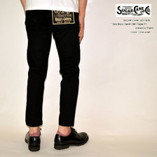 SUGAR CANE 10oz Black Denim Slim Taper Fit Ankle-Cut Pants SC41878画像