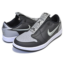 NIKE WMNS AIR JORDAN 1 RETRO LOW SLIP SE "SHADOW" black/medium grey-white CQ0279-001画像