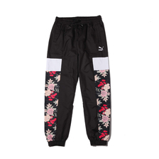 PUMA TREND AOP WS WOVEN PANTS PUMA BLACK-FL 596736-51画像