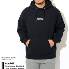 X-LARGE Embroidery Standard Logo Pullover Hoodie 1193213画像