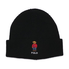 POLO RALPH LAUREN POLO BEAR KNIT HAT BLACK画像